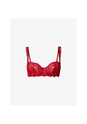 Womens Aubade Danse Des Sens Floral-Embroidered Lace Bra