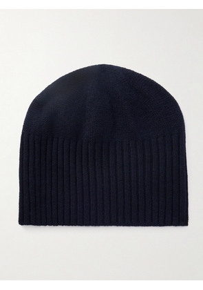 Allude - Ribbed Cashmere Beanie - Men - Blue