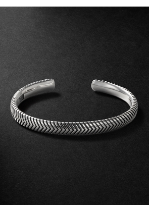 David Yurman - Chevron Sterling Silver Cuff - Men - Silver - M