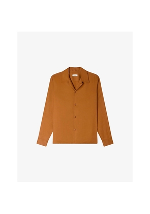 Mens Sandro Spread-Collar Woven Shirt