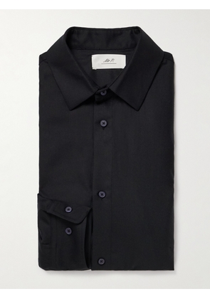 Mr P. - Wool, Silk and Cashmere-Blend Shirt - Men - Blue - XS