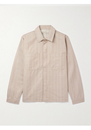 Frescobol Carioca - Fonted Herringbone Cotton Overshirt - Men - Neutrals - S