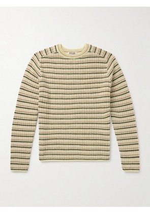 Auralee - Striped Shetland Wool and Cashmere-Blend Sweater - Men - Neutrals - 3