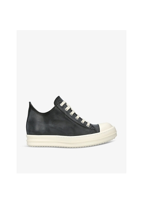 Womens Rick Owens Toe-Cap Leather Low-Top Trainers
