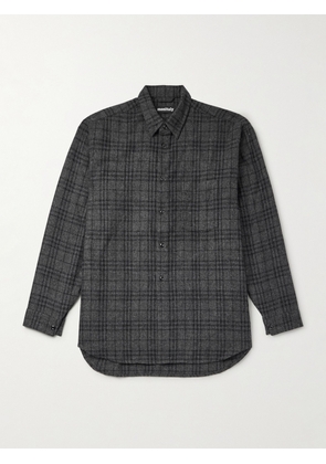 Monitaly - Garson Checked Wool-Blend Shirt - Men - Gray - S