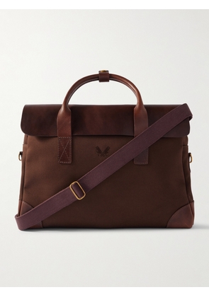 Bennett Winch - Cotton-Canvas and Full-Grain Leather Briefcase - Men - Brown