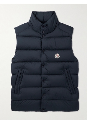 Moncler - Tibb Logo-Appliquéd Quilted Shell Down Gilet - Men - Blue - 1