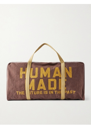 Human Made - Boston Logo-Print Cotton-Canvas Weekend Bag - Men - Brown