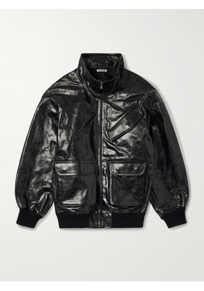 Auralee - Leather Blouson Jacket - Men - Black - 3