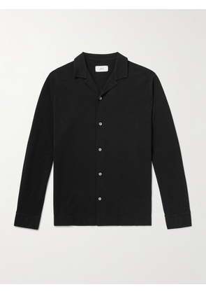 Mr P. - Camp-Collar Cotton-Piqué Shirt - Men - Black - XS