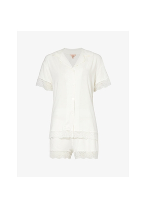 Womens Eberjey Malou Lace-Trimmed Stretch-Modal Pyjama Set