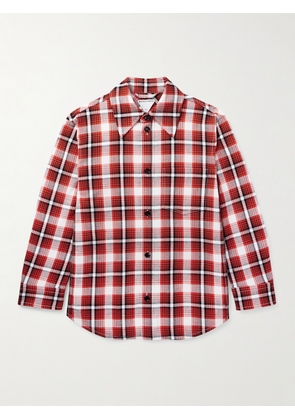 Bottega Veneta - Checked Woven Overshirt - Men - Red - IT 48