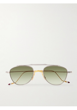 Jacques Marie Mage - Flynn Aviator-Style Silver- and Gold-Tone Sunglasses - Men - Silver