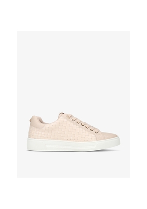 Womens Carvela Daze Weave Faux-Leather Low-Top Trainers