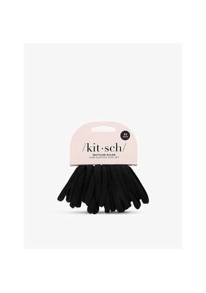 Kitsch Black Pack Of 20 Elasticated Hair Ties