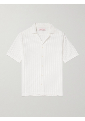Orlebar Brown - Maitan Camp-Collar Chenille-Jacquard Shirt - Men - White - S