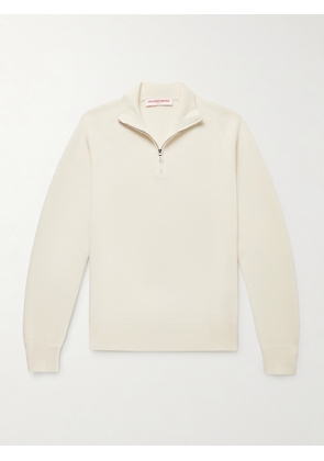 Orlebar Brown - Lennard Slim-Fit Merino Wool Half-Zip Sweater - Men - Neutrals - S