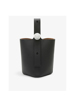 Womens Loewe Pebble Mini Leather Bucket Bag