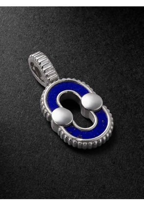 Viltier - Magnetic 18-Karat White Gold, Lapis Lazuli and Turquoise Pendant - Men - Silver