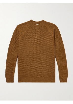 John Smedley - Textured-Knit Wool Sweater - Men - Orange - S
