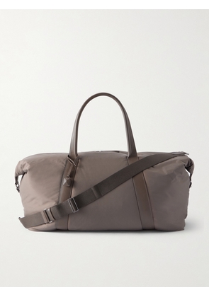 Loro Piana - Leather-Trimmed Shell Weekend Bag - Men - Brown