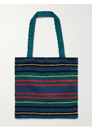 BODE - Riverbank Crocheted Cotton Tote Bag - Men - Blue