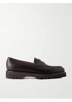 John Lobb - Lopez New Standard Full-Grain Leather Penny Loafers - Men - Brown - UK 6