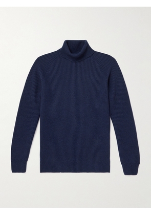 John Smedley - Auckland Recycled-Cashmere and Wool-Blend Rollneck Sweater - Men - Blue - S