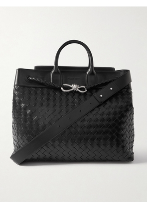 Bottega Veneta - Andiamo Large Intrecciato Leather Messenger Bag - Men - Black