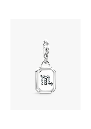 Womens Thomas Sabo Scorpio Crystal-Embellished Sterling-Silver and Cubic Zirconia Charm
