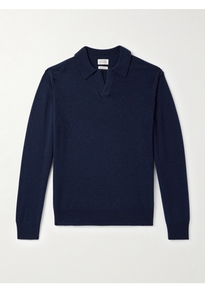 Hartford - Wool and Cashmere-Blend Polo Shirt - Men - Blue - S