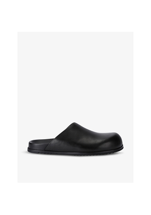 Mens Rick Owens Granola Slip-On Flat Leather Mules