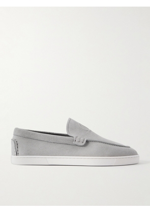Christian Louboutin - Moonboat Suede Loafers - Men - Gray - EU 40