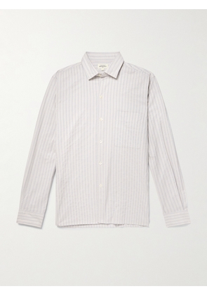 Hartford - Patt Striped Cotton Shirt - Men - Green - S