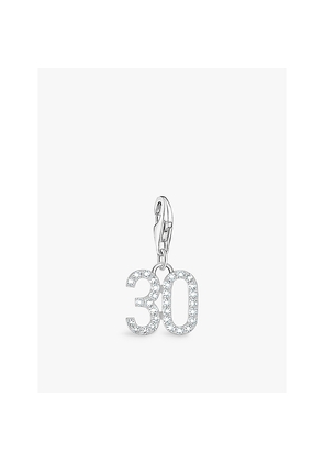 Womens Thomas Sabo '33' 925 Sterling-Silver and Zirconia Pendant Charm