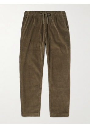 Hartford - Joggy Straight-Leg Cotton-Corduroy Drawstring Trousers - Men - Brown - IT 46