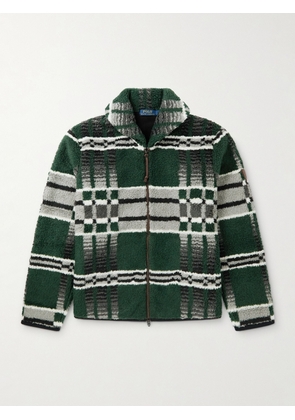Polo Ralph Lauren - Shawl-Collar Checked Woven Zip-Up Cardigan - Men - Green - S