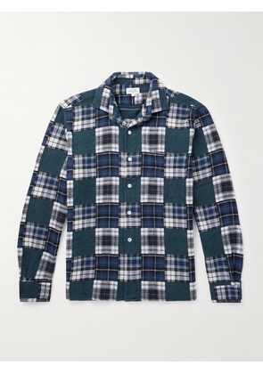 Hartford - Patt Patchwork Checked Cotton Shirt - Men - Blue - S