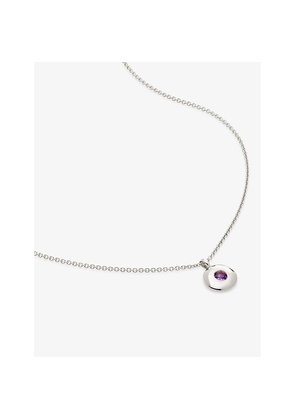 Womens Monica Vinader February Birthstone Sterling-Silver Necklace