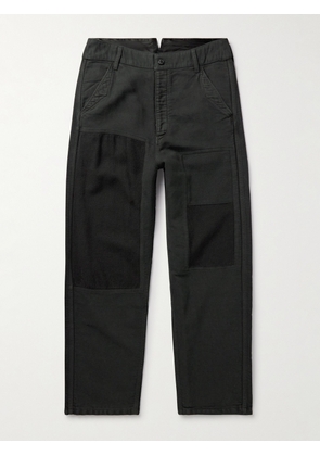 Visvim - Pastoral Straight-Leg Wool, Linen and Cotton-Blend Moleskin Trousers - Men - Black - 1