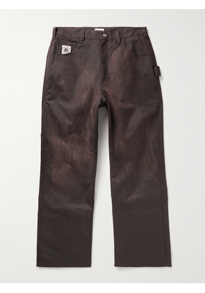 BODE - Knolly Brook Straight-Leg Waxed-Cotton Trousers - Men - Brown - UK/US 28