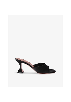 Womens Amina Muaddi Lupita 70 Suede Heeled Mules