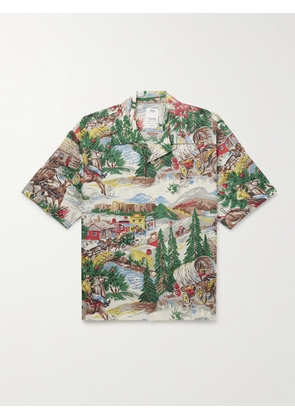 Visvim - Crosby Convertible-Collar Printed Silk Shirt - Men - Green - 1