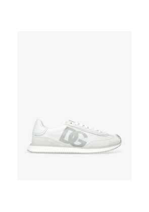 Mens Dolce & Gabbana Aria Branded Suede and Mesh Trainers