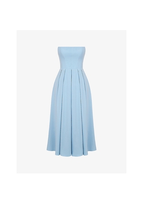 Womens House of CB Audrey Slim-Fit Strapless Cotton-Blend Midi Dress