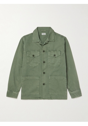 Hartford - Jeffrey Herringbone Cotton-Gabardine Jacket - Men - Green - S