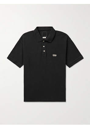 Visvim - Jumbo Weller Garment-Dyed Cotton-Piqué Polo Shirt - Men - Black - 1