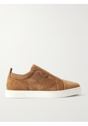 Christian Louboutin - St Louis Suede Slip-On Sneakers - Men - Brown - EU 40