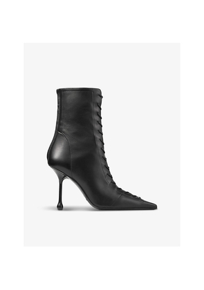 Womens Jimmy Choo Scarlett 95 Leather Heeled Ankle Boots