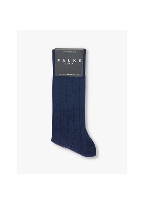 Mens Falke Lhasa Ribbed Woven-Blend Socks